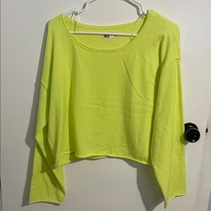 SO Green and Yellow Crop Sweatshirt